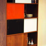 Large vintage glass library