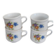 Coffee cup with floral design in porcelain
