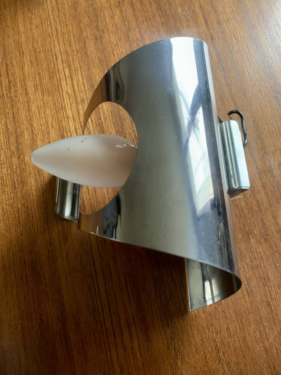 Pair of vintage chrome wall lights, circa 70's