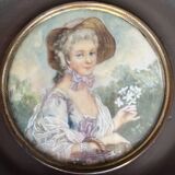 Miniature : portrait de dame de qualité