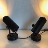 Pair of black spots vintage tubes 1950