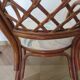 Vintage lot of 2 woven bamboo rattan armchairs - Curved wood - 1980s
