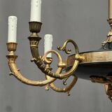 Empire style chandelier. Gilded bronze.