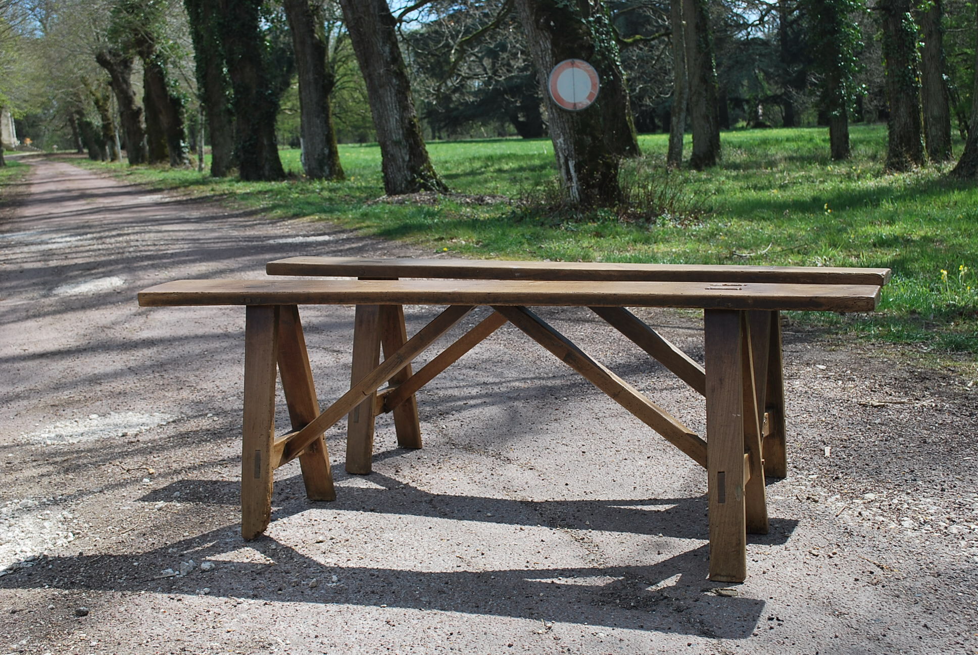 Pair of vintage bench