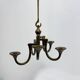 Brutalist bronze hanging chandelier by Michael Harjes, 1970s