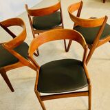 Chaises à manger vintage danoises par Kai Kristiansen pour Schou Andersens MøbelFabrik