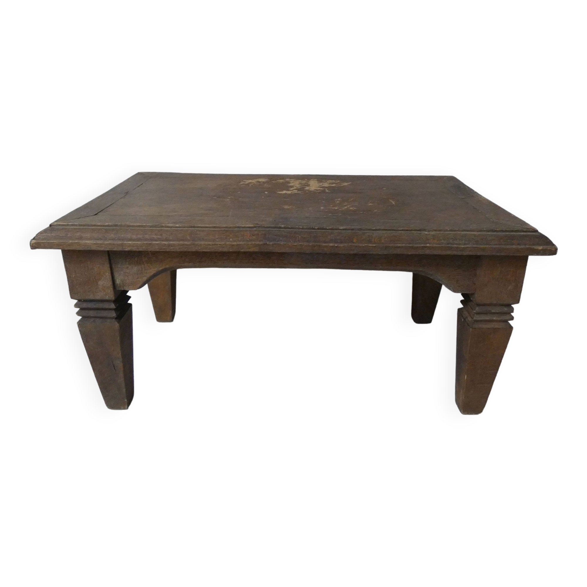 old small wooden bench step