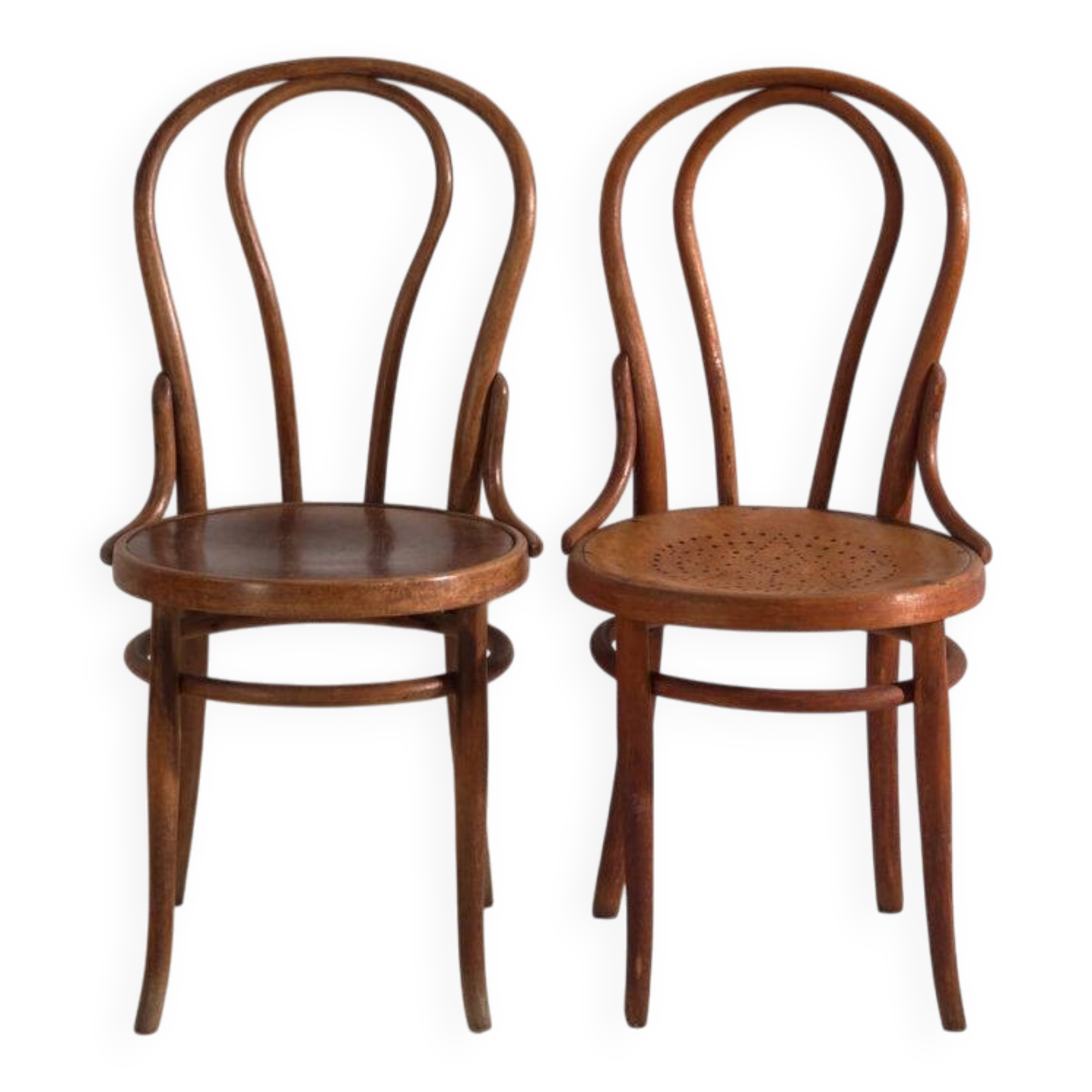 Antique bentwood Thonet chairs – Central Europe, circa 1930 #9 – Set of 2 pieces