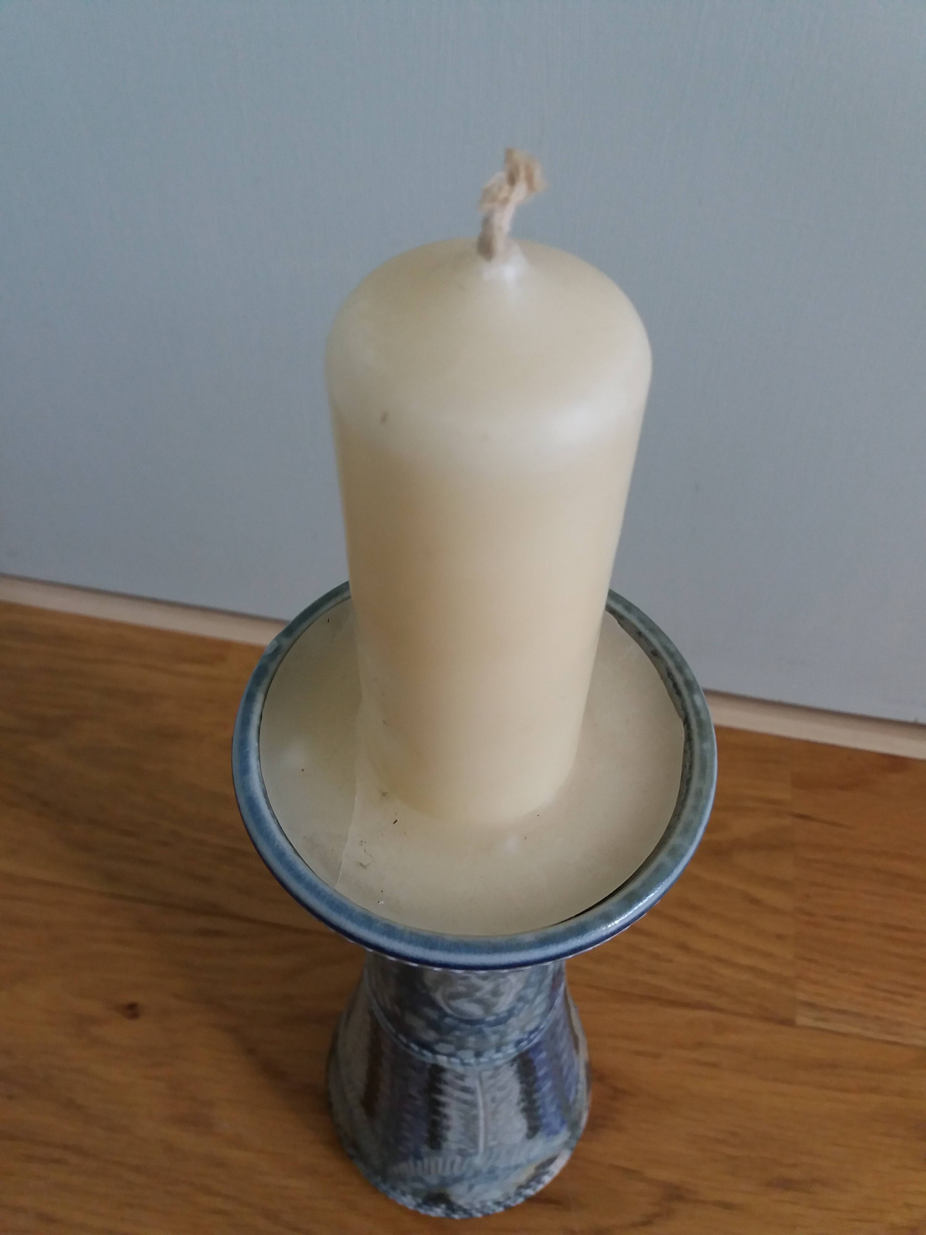 Candle holder vase signed Jean Claude Courjault