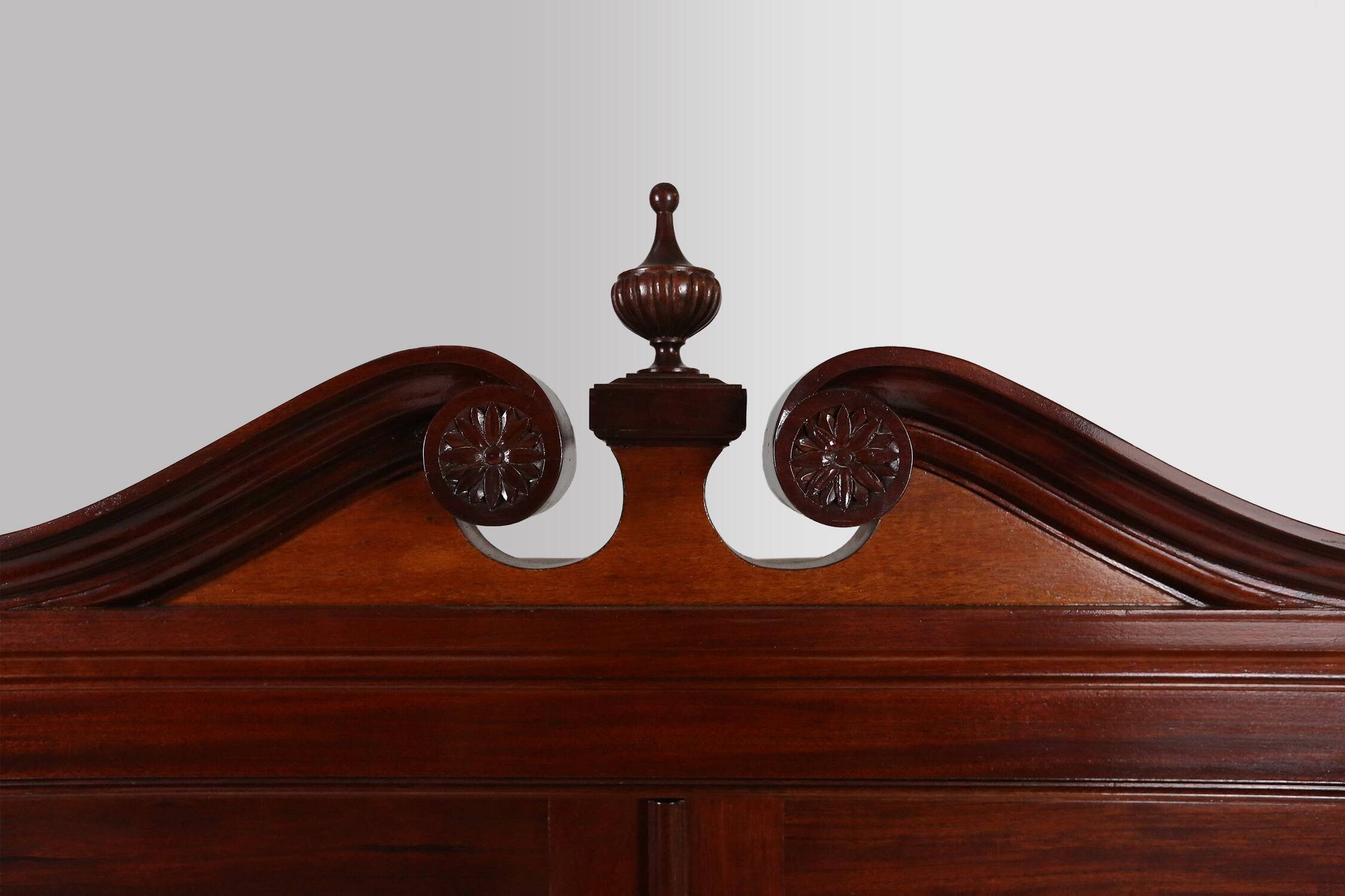 Exquisite Empire Style library cabinet with glass doors, Belgium, 1950s