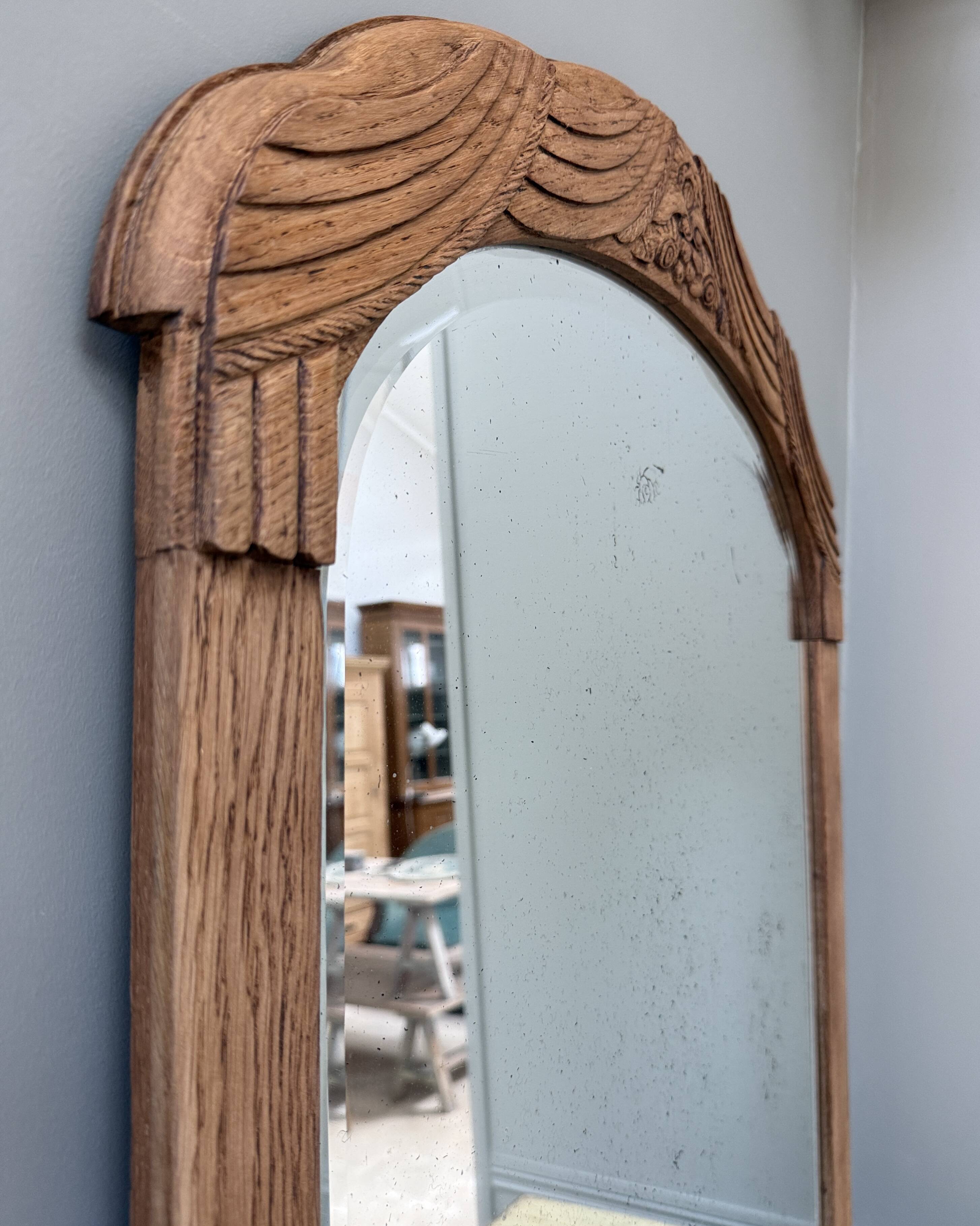 Art Deco oak mirror (renovated)