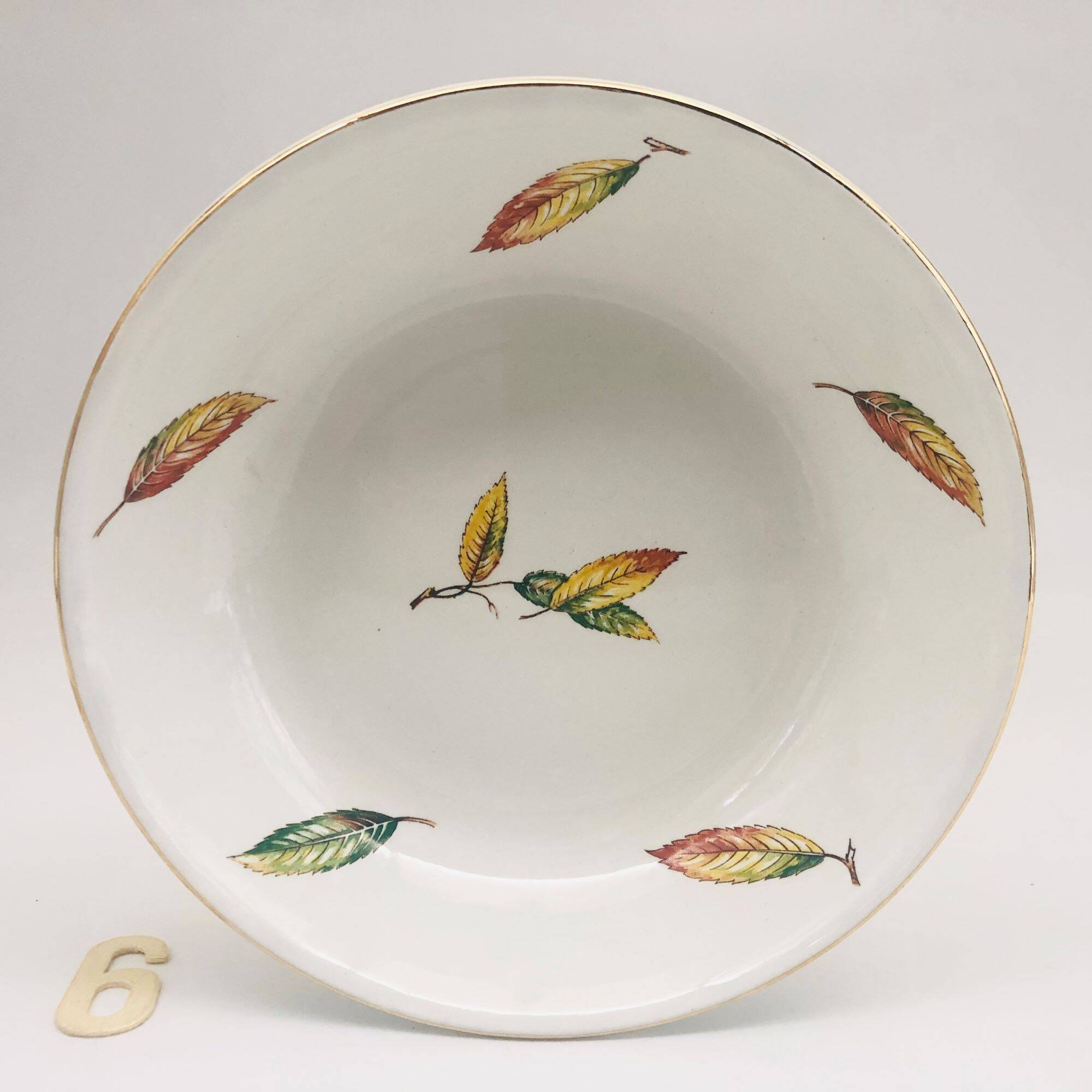 Set of 6 soup plates, bowl style “Digoin Sarreguemines / La Fontaine model”