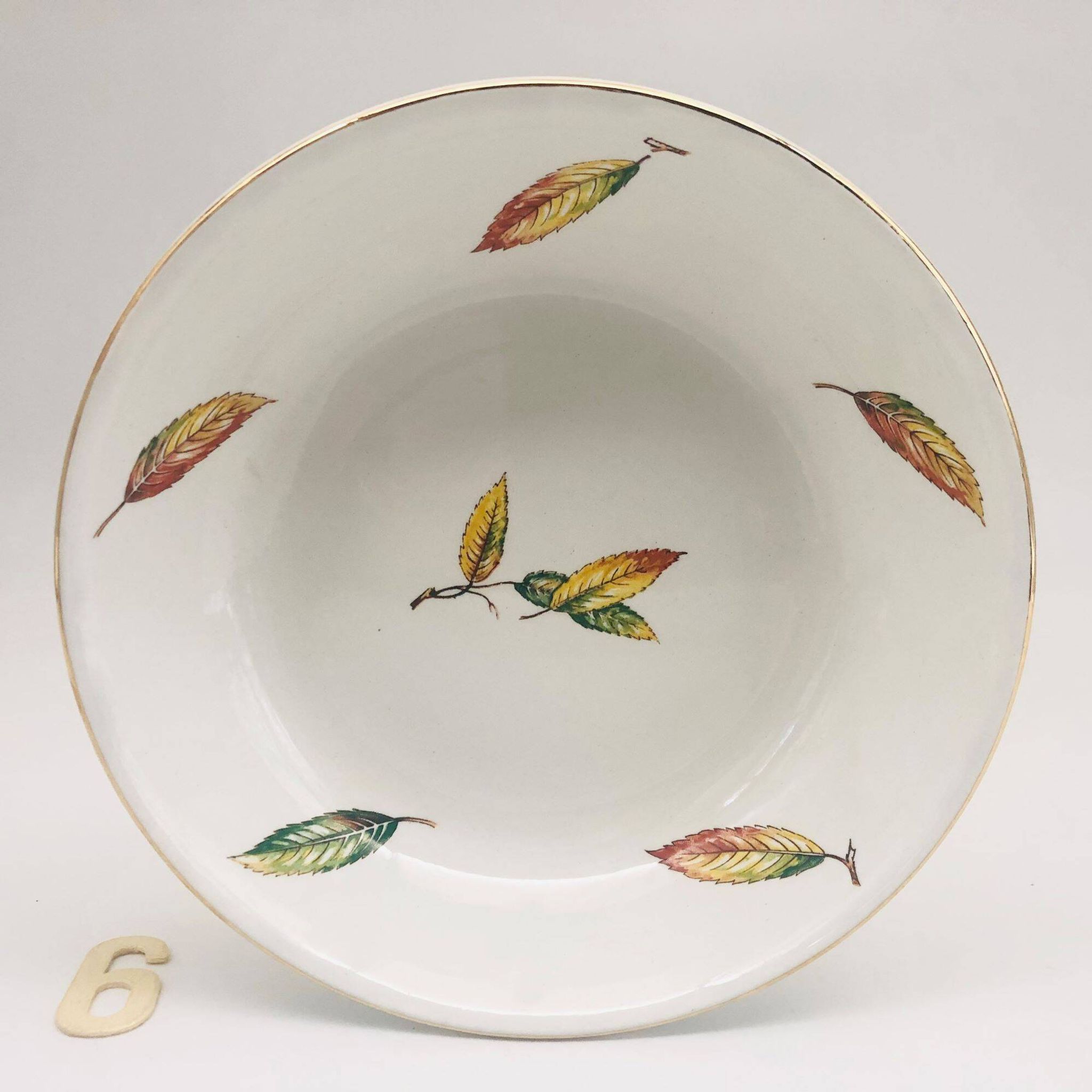 Set of 6 soup plates, bowl style “Digoin Sarreguemines / La Fontaine model”