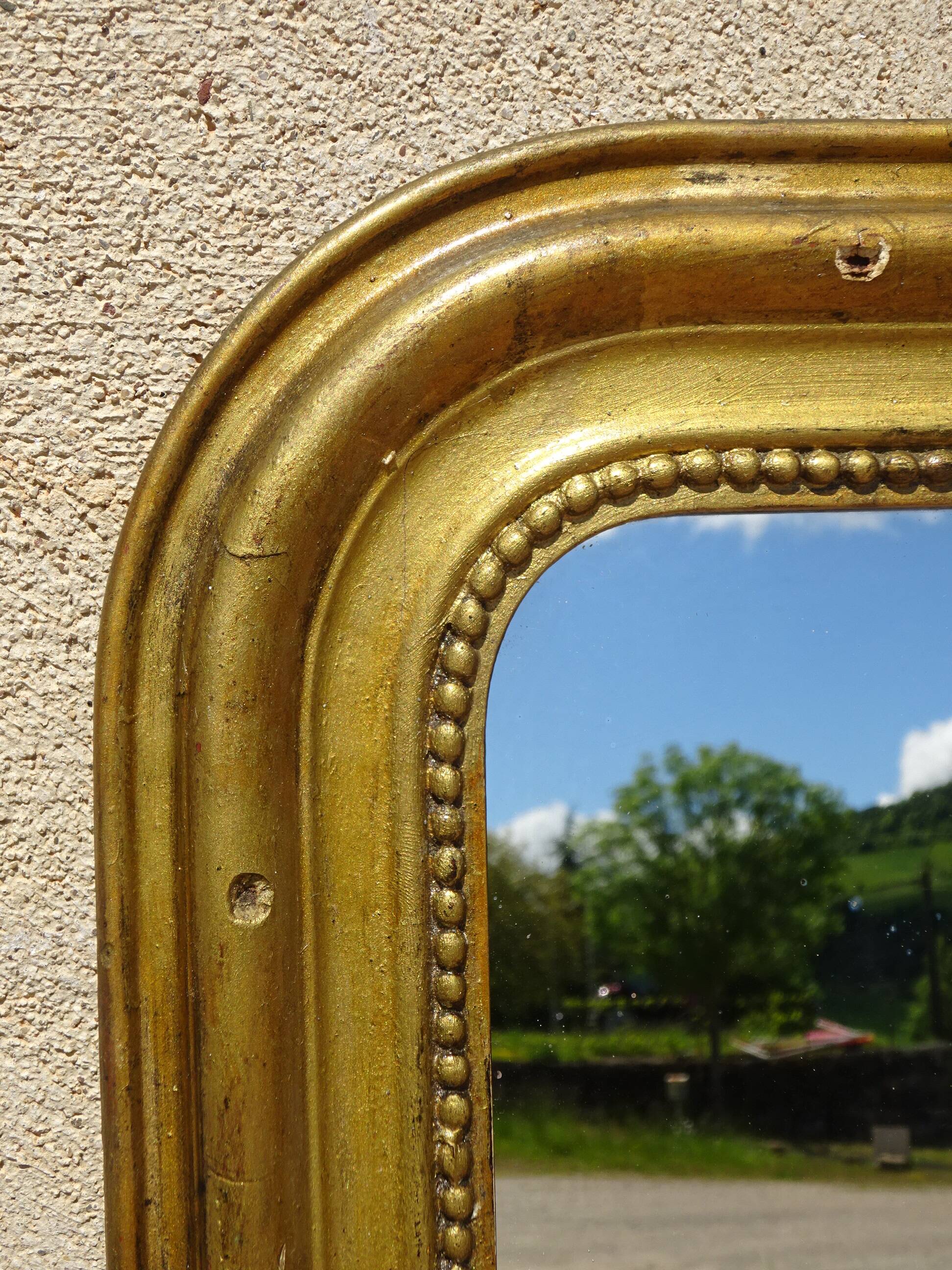 Very old Louis Philippe mirror 45/54 cm