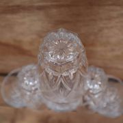 Set of 6 Harlequin water glasses in Reims crystal glass 1950