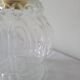 Porcelain, brass and glass wall lamp