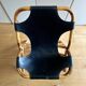 Bamboo and leather sling chair