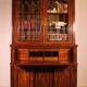 Display Cabinet or Mahogany Bookcase with Secretary - 19th Century