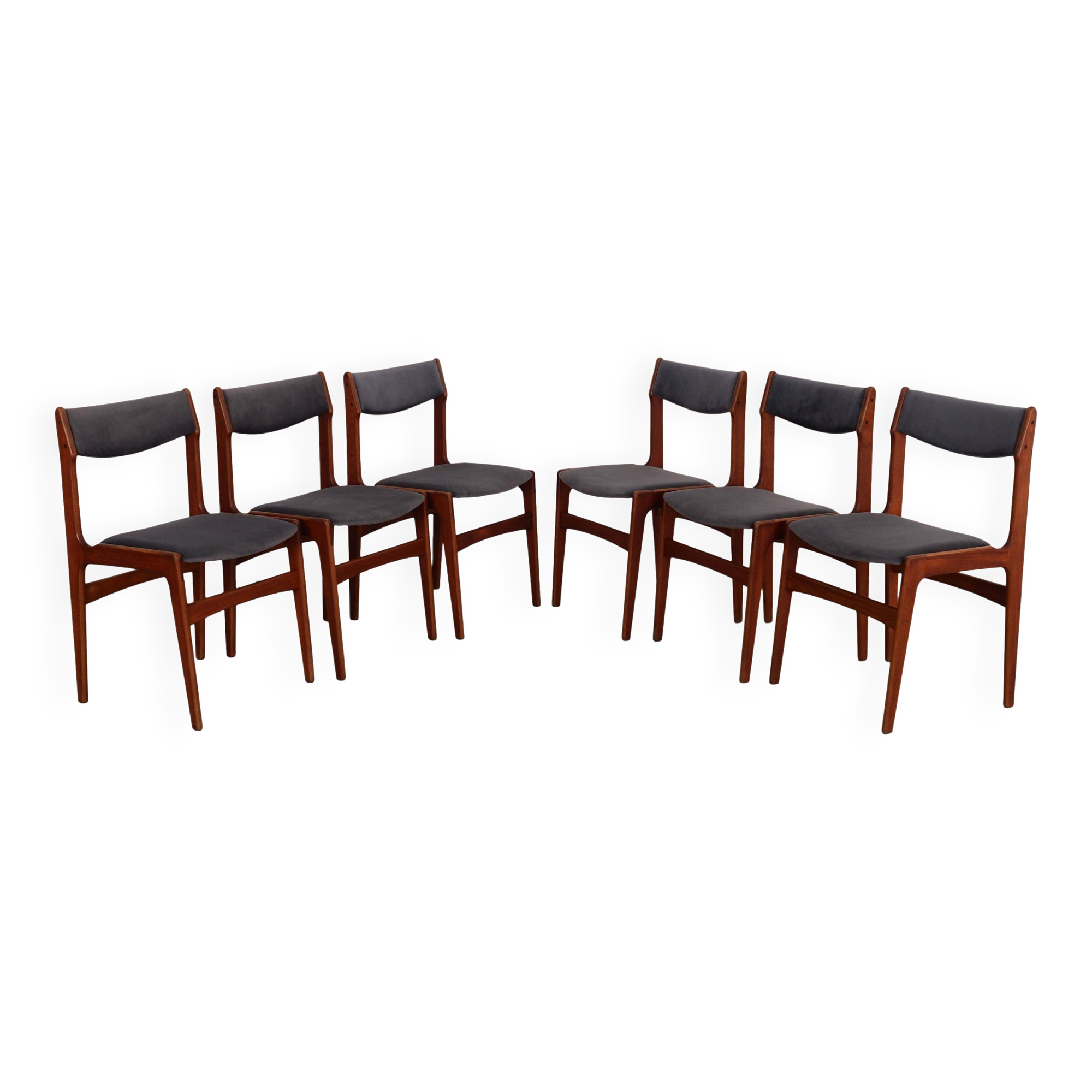 Set of six teak chairs, Danish design, 1960s, production: Denmark