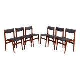 Set of six teak chairs, Danish design, 1960s, production: Denmark
