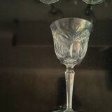 6 cut red wine glasses