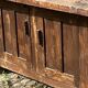 Large solid wood table, storage with 2 doors