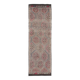 Blue Cream Persian Kilim Runner Rug, 95x313Cm