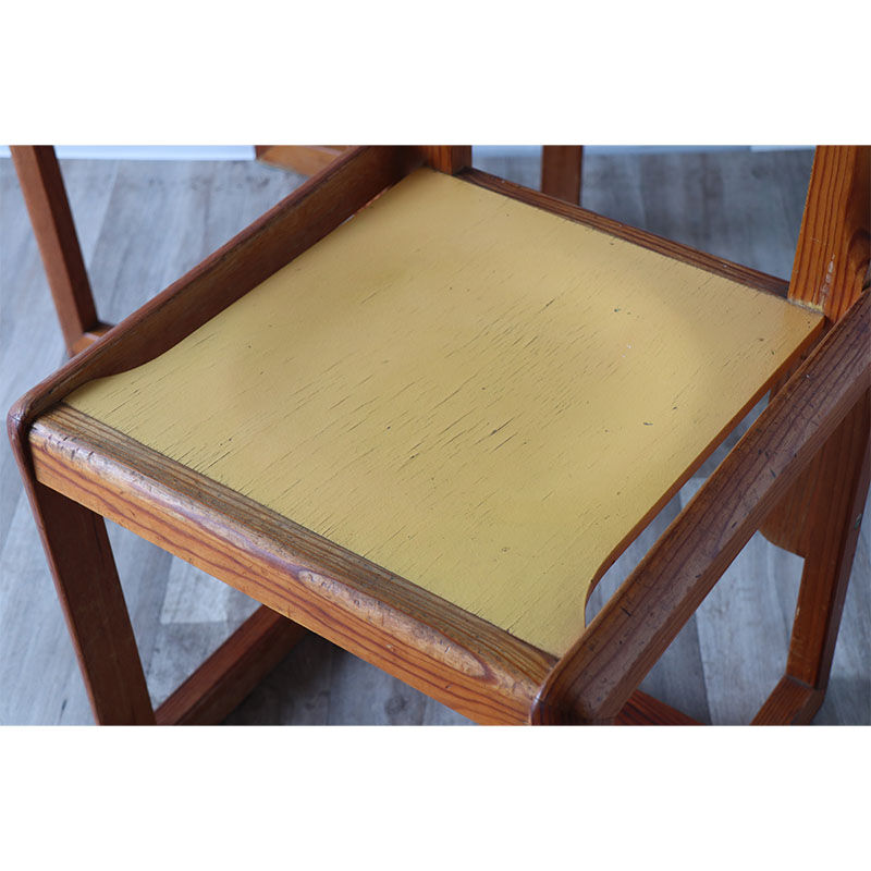 Pair of vintage chairs by André Sornay in wood 1960