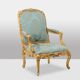 Salon de style Louis XV à chassis en bois doré. Circa 1880.