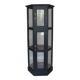 Antique black hexagonal display cabinet – 180 cm