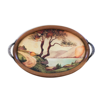 Art deco iglomisee painting tray