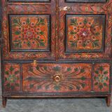 Hand-painted cupboard from Eastern Europe circa 1860.