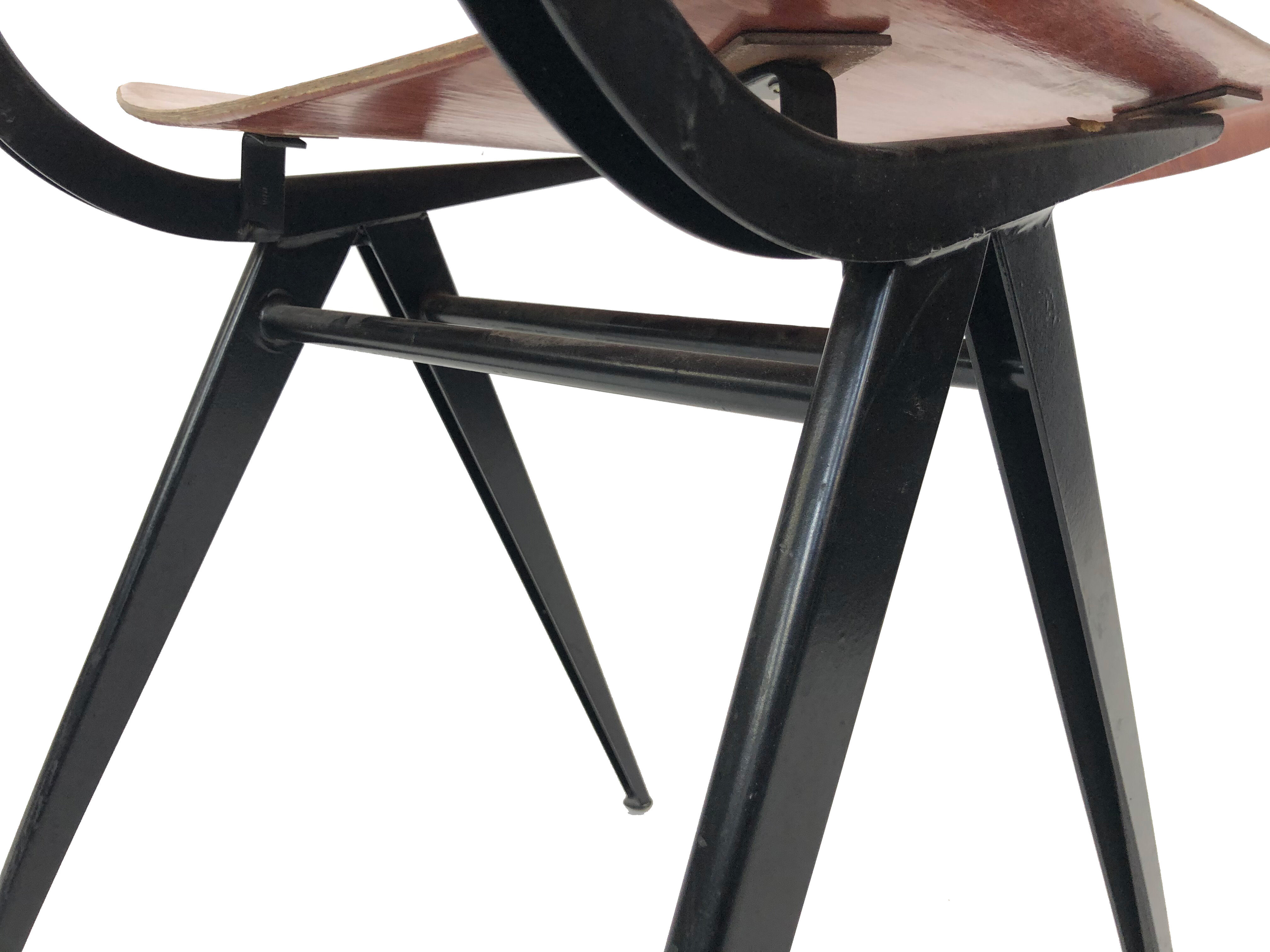 Eromes Marko vintage compass school chair