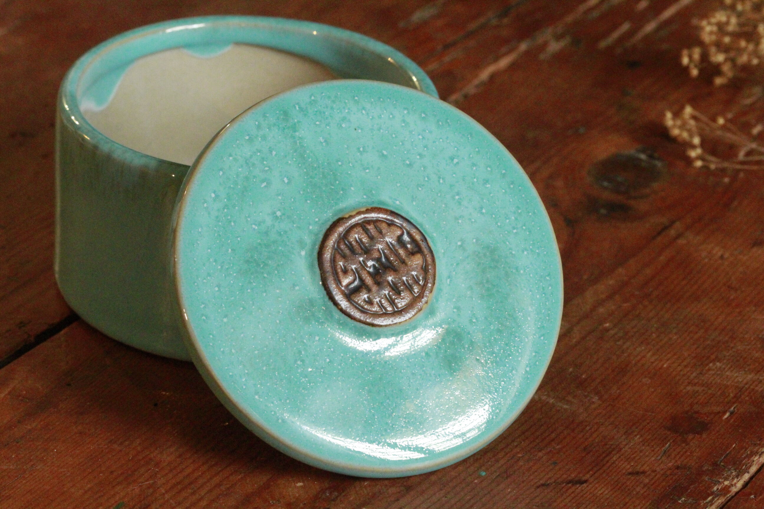 Japanese blue ceramic box