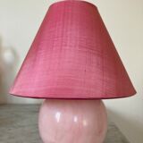 Marble style rose quartz bedside lamp