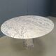 Vintage round marble dining table 1970s