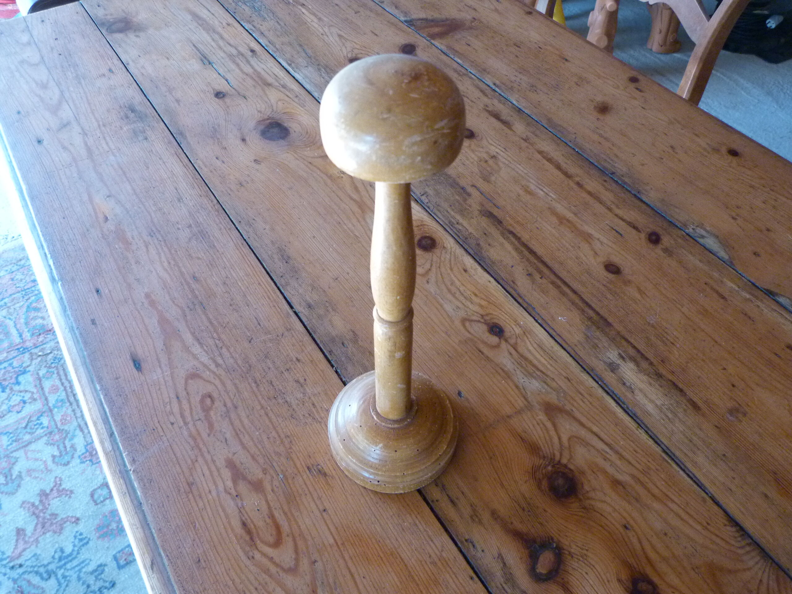 Old wooden hat door turned