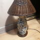 Asian lamp painted with hand naive flower