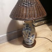 Asian lamp painted with hand naive flower