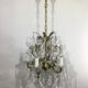 5 light bronze and crystal chandelier