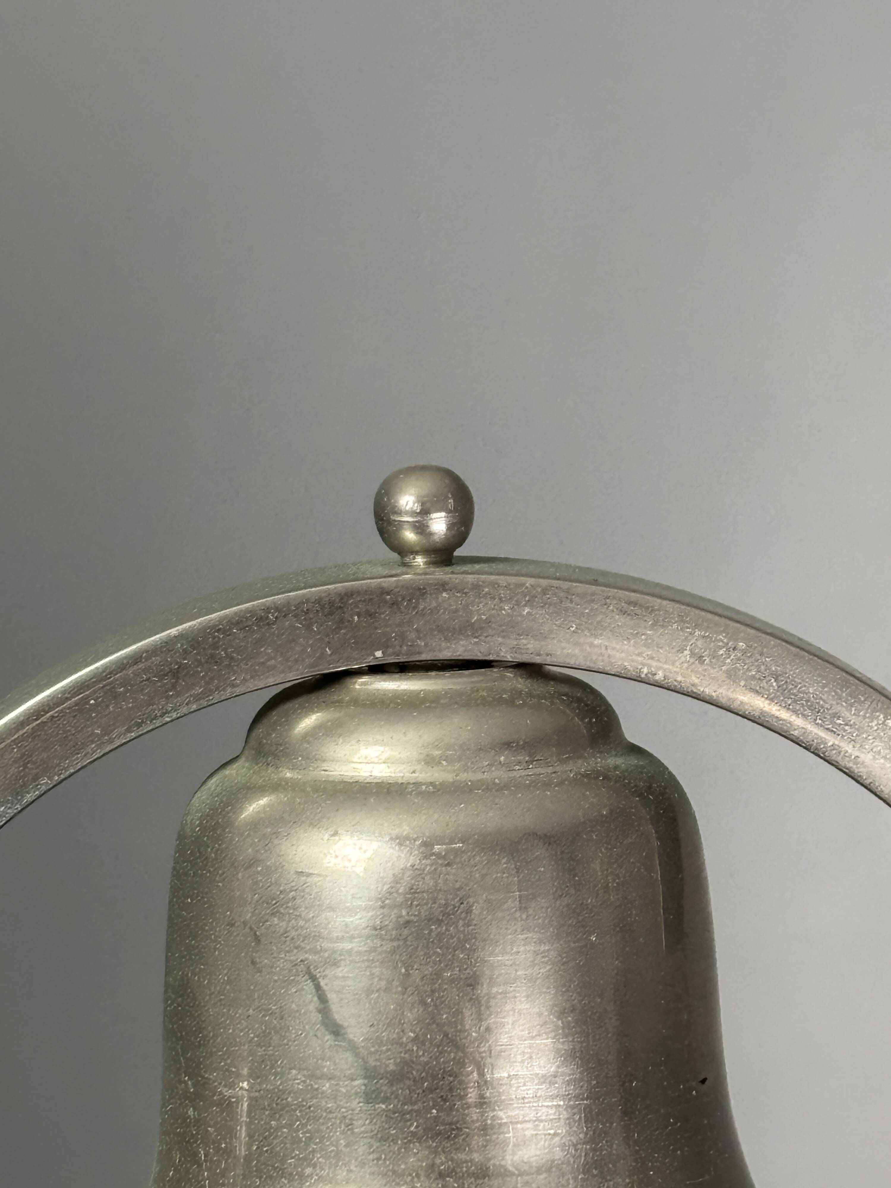 Dutch art deco nickel desk or table lamp, 1930s