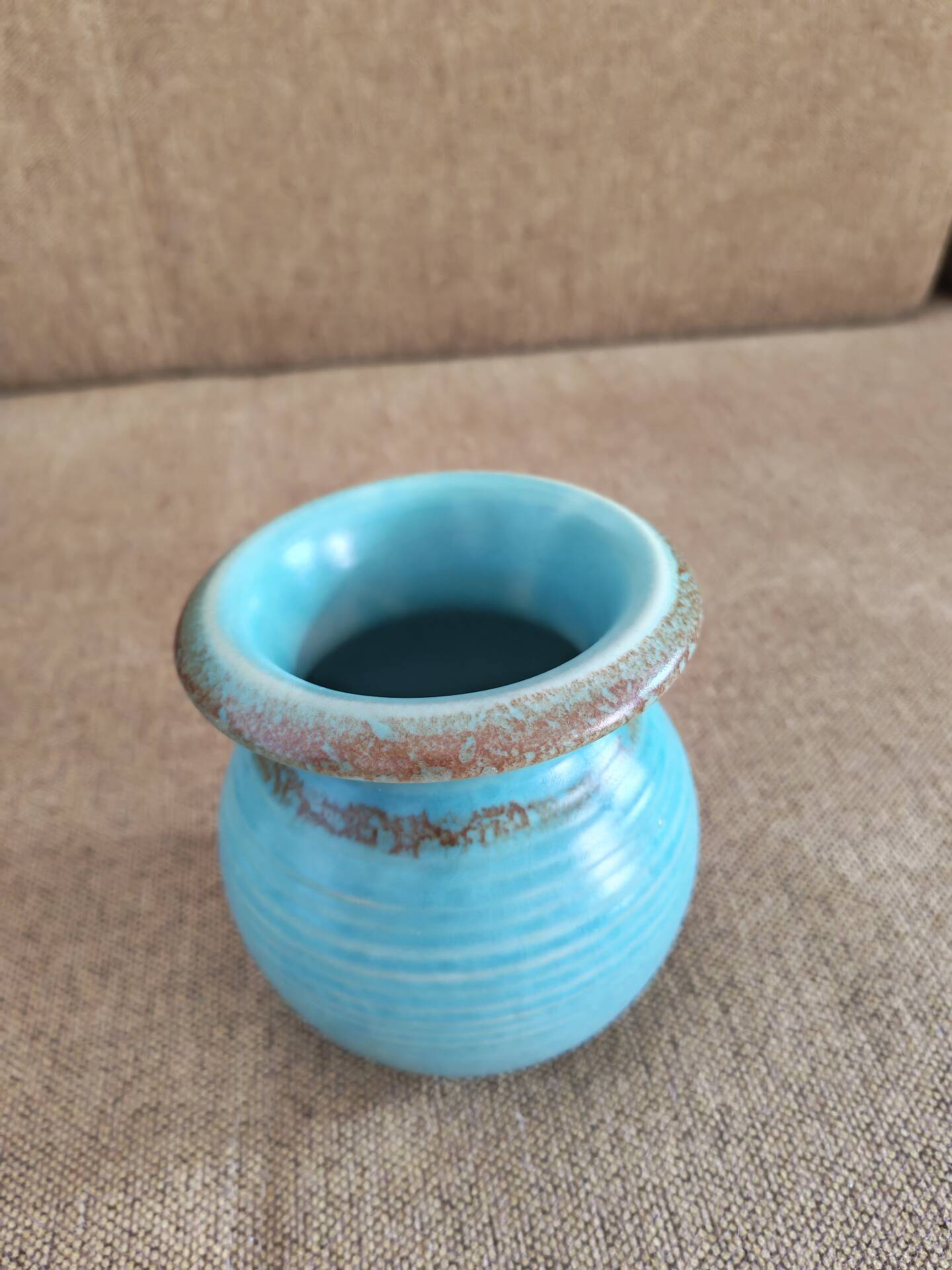 Vase boule vintage en céramique par Bodo Mans1960 