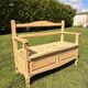 Banc coffre en bois ancien