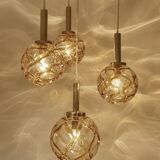 Large Mid Century  Bubble Glass Pendant Light