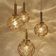 Large Mid Century  Bubble Glass Pendant Light