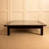 Wood and stainless steel coffee table