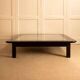 Wood and stainless steel coffee table