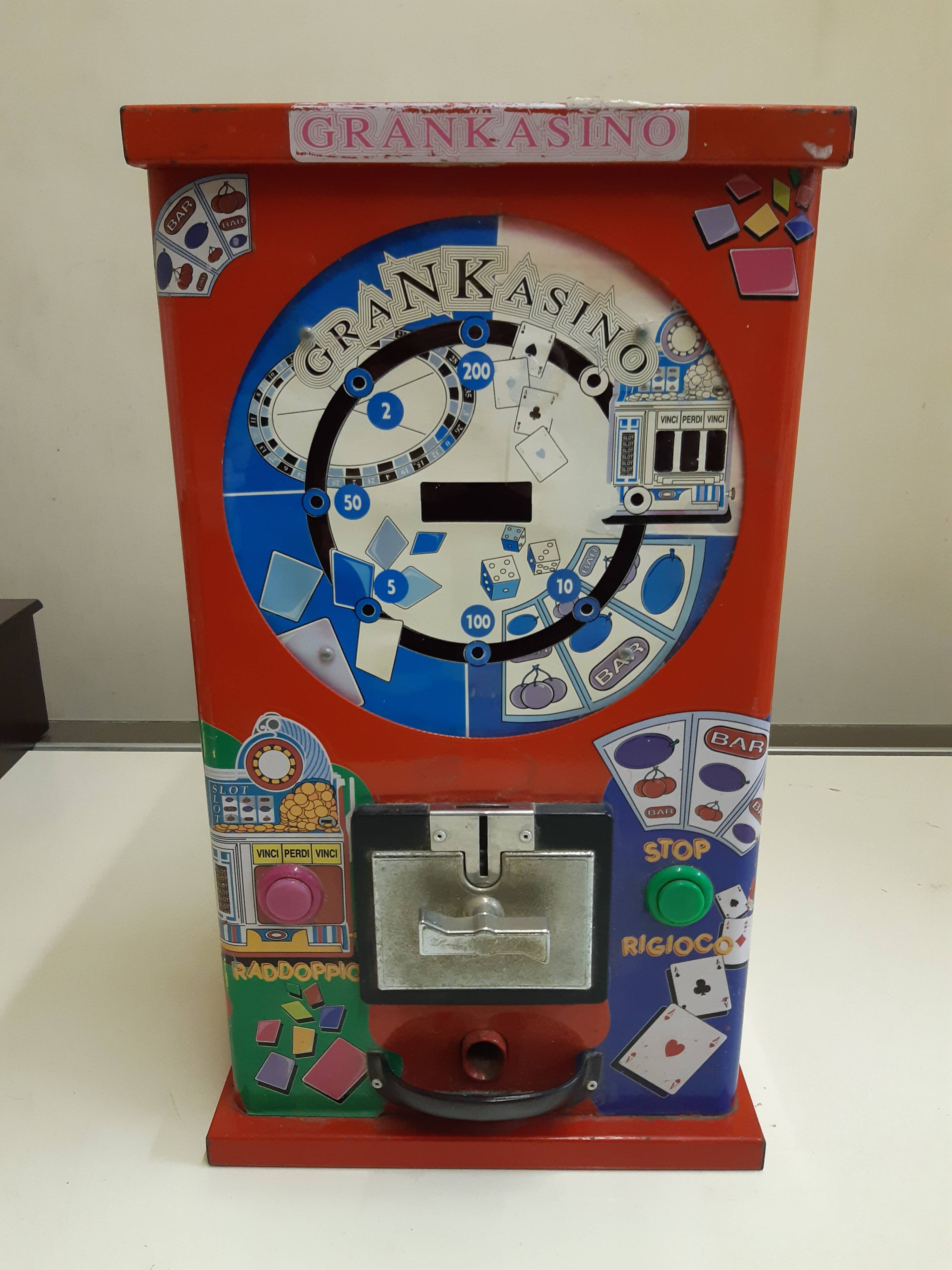 Old vintage Italian slot machine