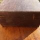 Antique wooden suitcase with lock and key