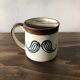 Mug en grès vintage, moustache